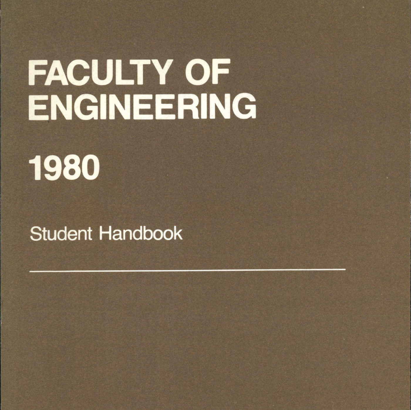 Faculty of Engineering Handbooks